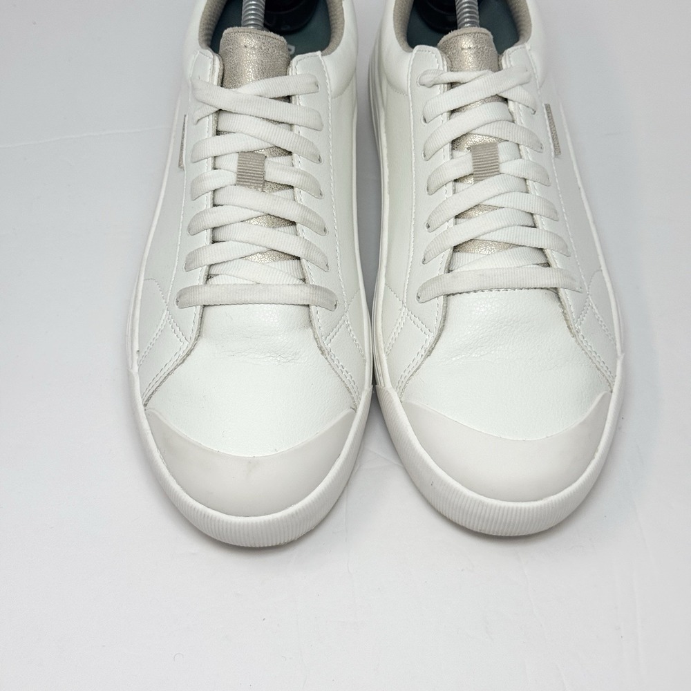 Dr Scholl's Women's Time Off Sneaker Size 9.5M White Gold Faux Leather - Picture 5 of 13